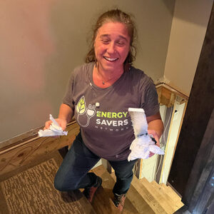 Michelle volunteer spray foaming